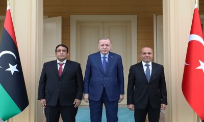 Cumhurbaşkanı Erdoğan, Libya Başkanlık Konseyi Başkanı Muhammed El Menfi ile görüştü