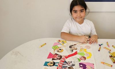 Minik ressam Deniz Vafaeimamaghani’nin mutlu günü