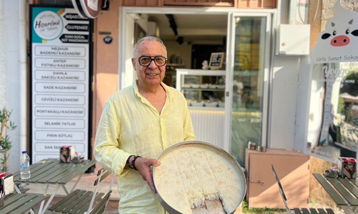 Urla’da Gerçek Meşhur Bademli Kazandibinin Adresi: Urla Hisarönü Süt Tatlıları